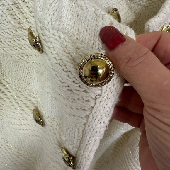 Max Studio Acrylic Blend Chunky Knit Stripe Cardigan Tunic Jacket Sweater 6X - Picture 6 of 9